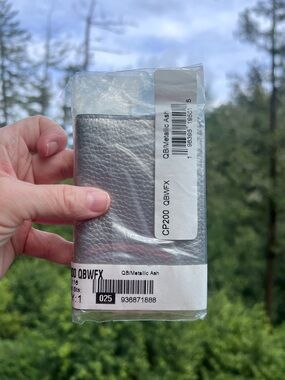 NWT COACH Card Holder Wallet Unisex Silver Leather CP200 AUTHENTIC